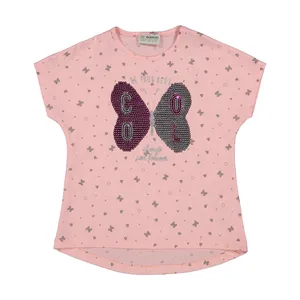 تی شرت دخترانه ال سی وایکیکی مدل 0SK498Z4-GAT-PINK