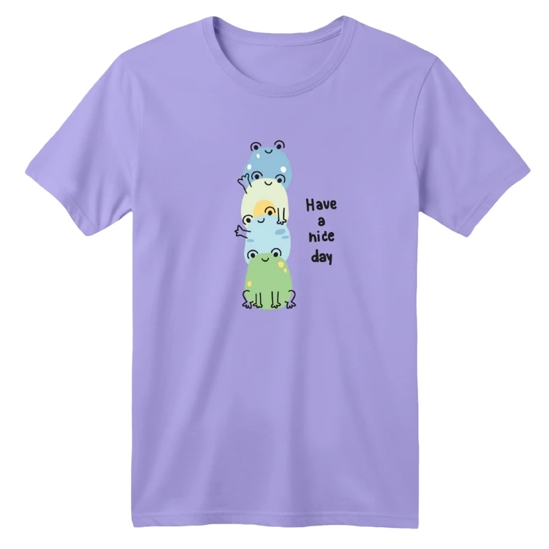 تی‌شرت آستین کوتاه لانگ یقه گرد بچگانه مدل قورباغه ها