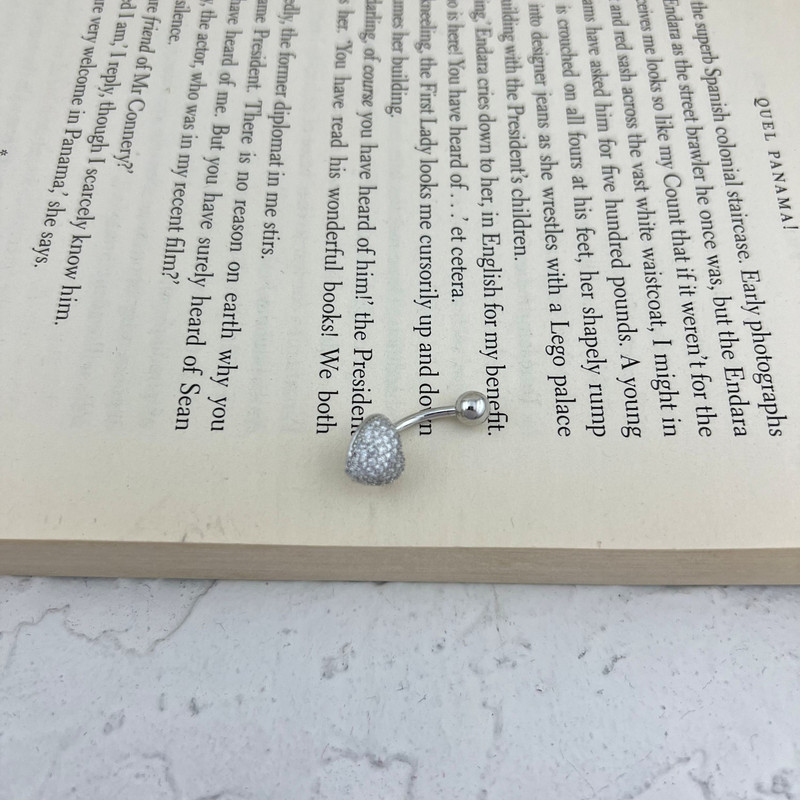 پیرسینگ ناف زنانه مدل قلب کد P4644 پیرسینگ ناف زنانه مدل قلب کد P4644