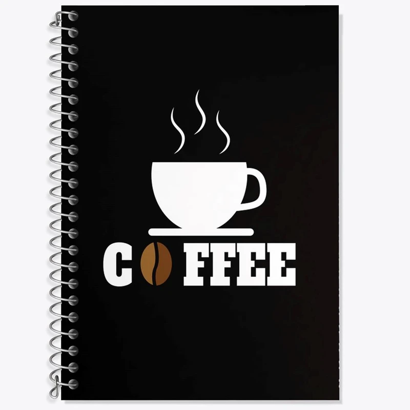 دفتر زبان 50 برگ خندالو مدل سه خط طرح کافی شاپ قهوه کد 27522