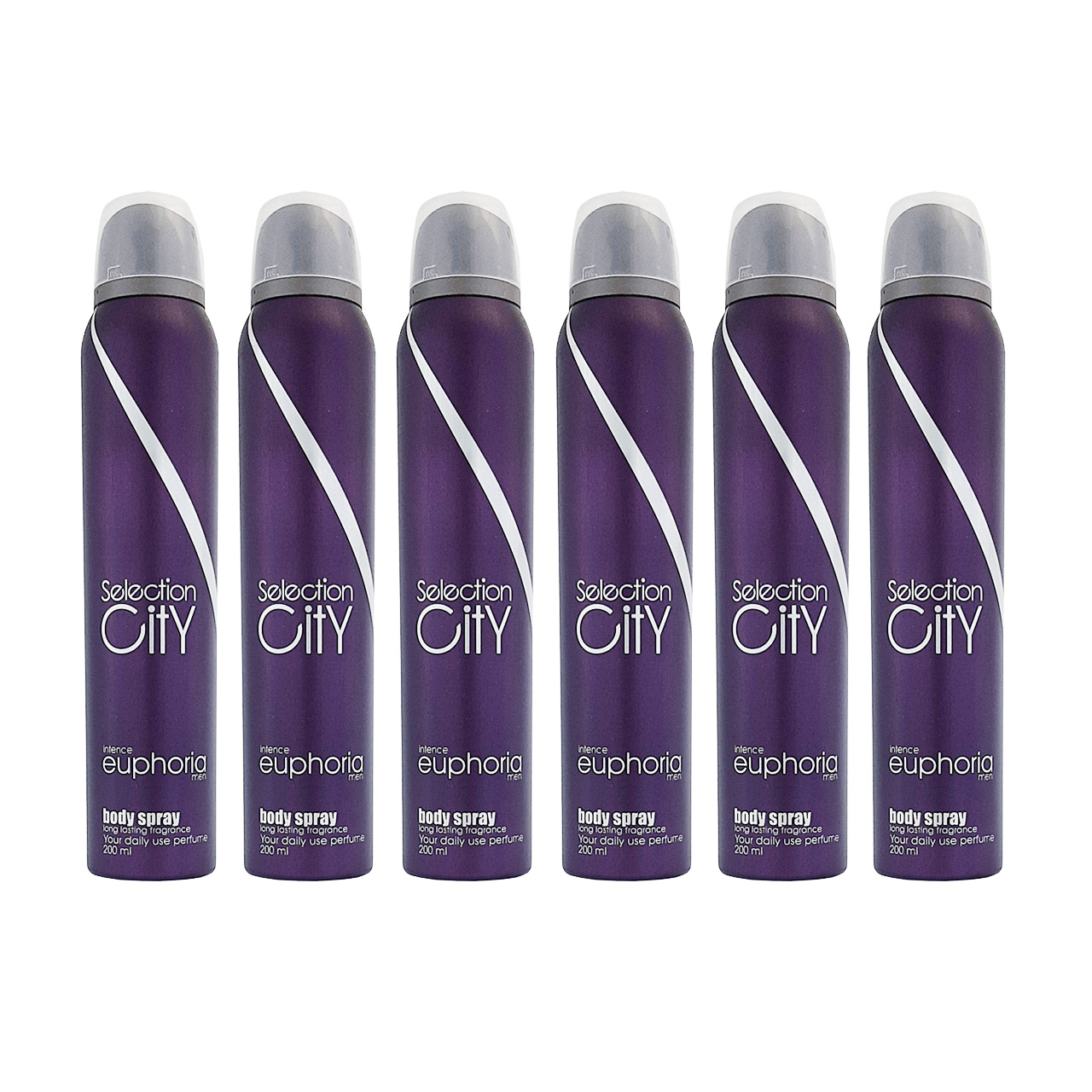 اسپری خوشبوکننده بدن مردانه سلکشن سیتی مدل euphoria men حجم 200 میلی لیتر مجموعه ۶ عددی