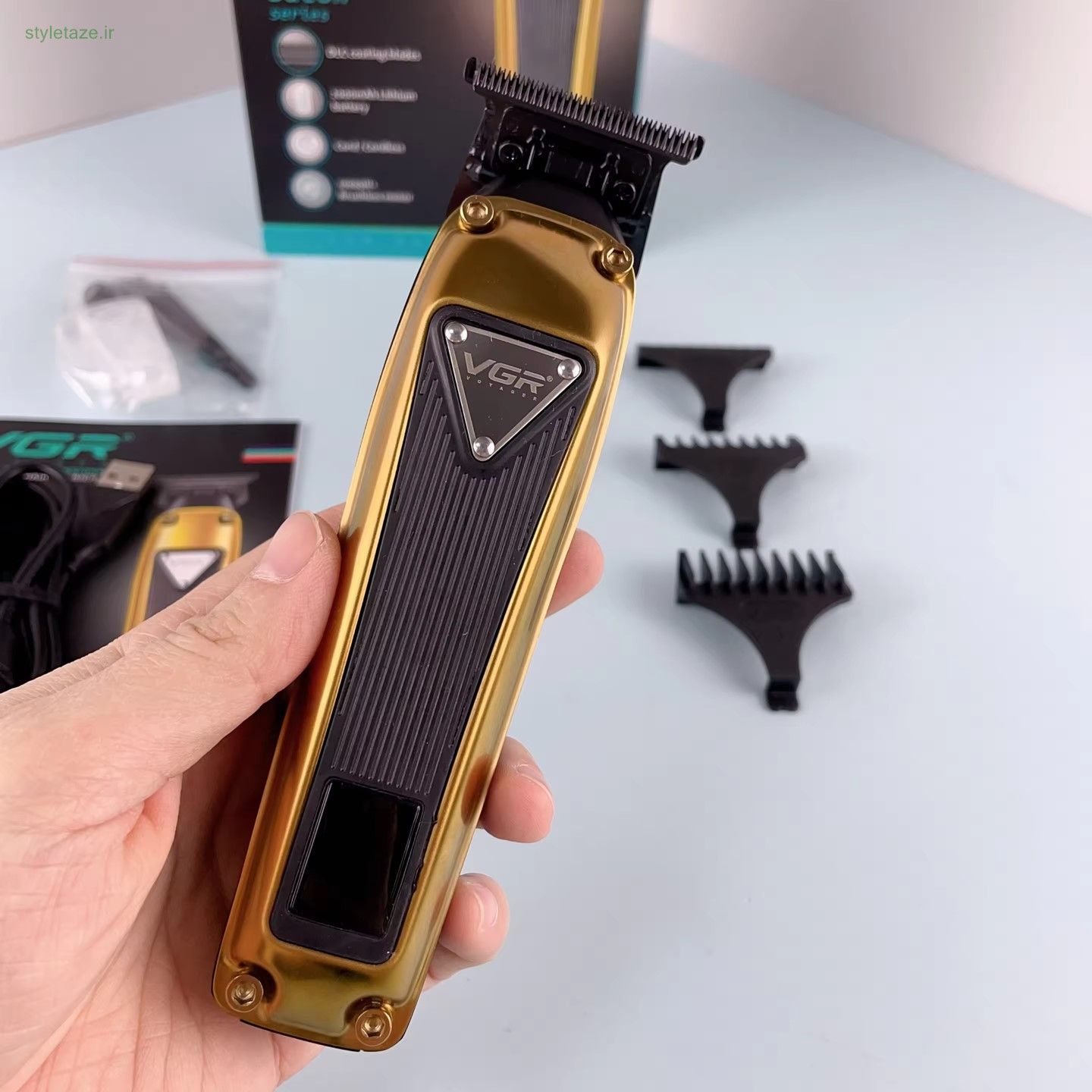 ماشین اصلاح موی سر و صورت وی جی ار مدل V-913 -  - 10