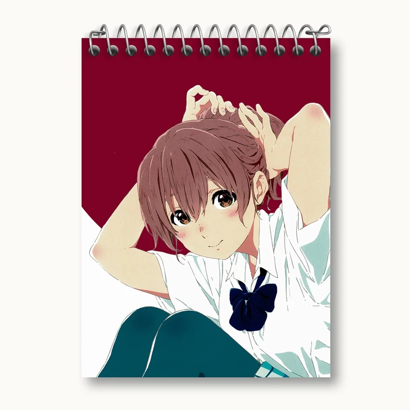 دفتر یادداشت 50 برگ خندالو مدل شوکو نیشیمیا انیمه سایلنت ویس A Silent Voice کد 15817
