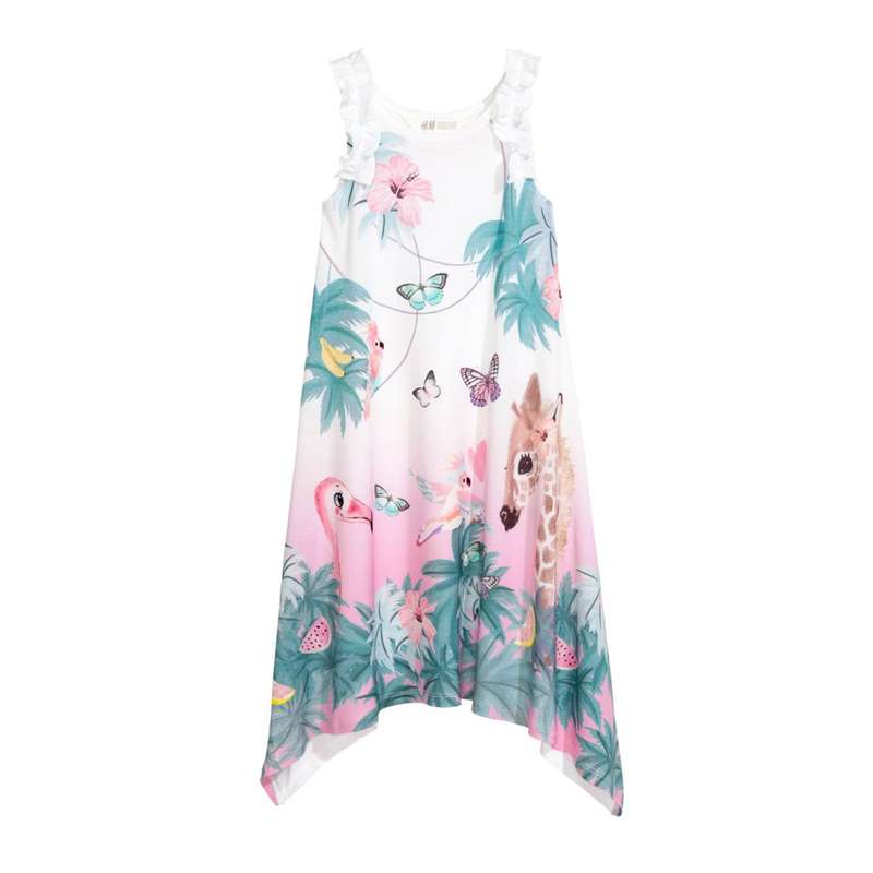 پیراهن دخترانه اچ اند ام مدل کد 1959