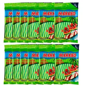 پاستیل مدادی با طعم هندوانه مارابو - 100 گرم بسته 12 عددی