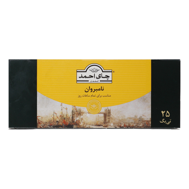 چای کیسه ای احمد مدل English No.1 بسته 25 عددی