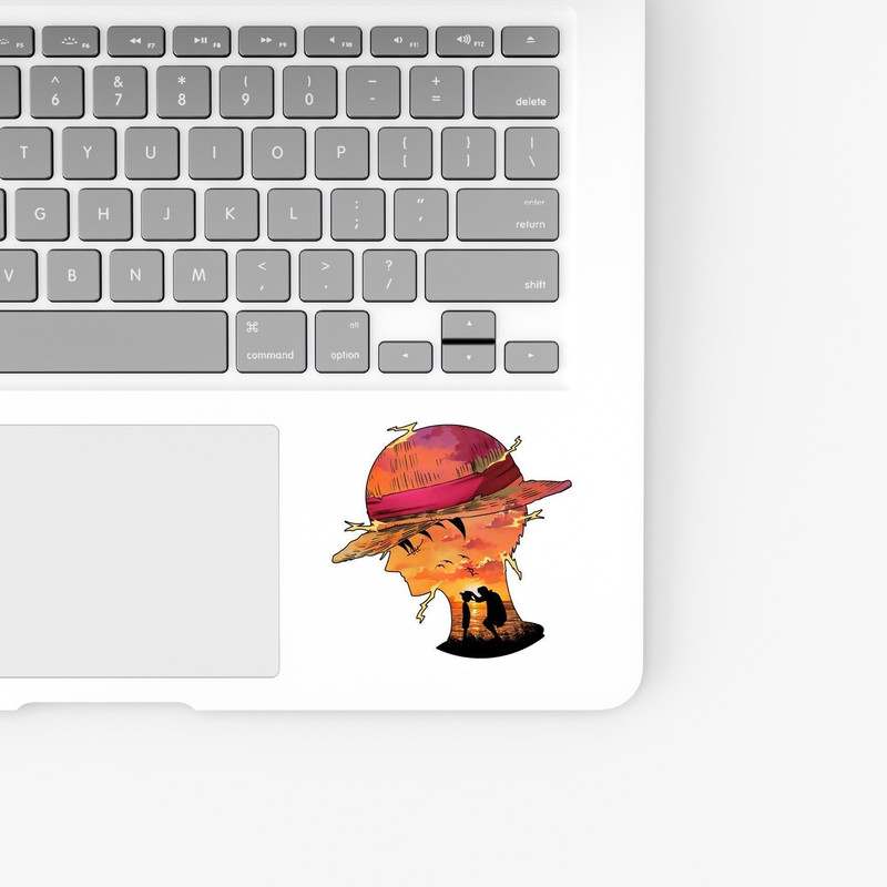 استیکر لپ تاپ و موبایل بووم طرح انیمه One Piece مدل Luffy کد BG32