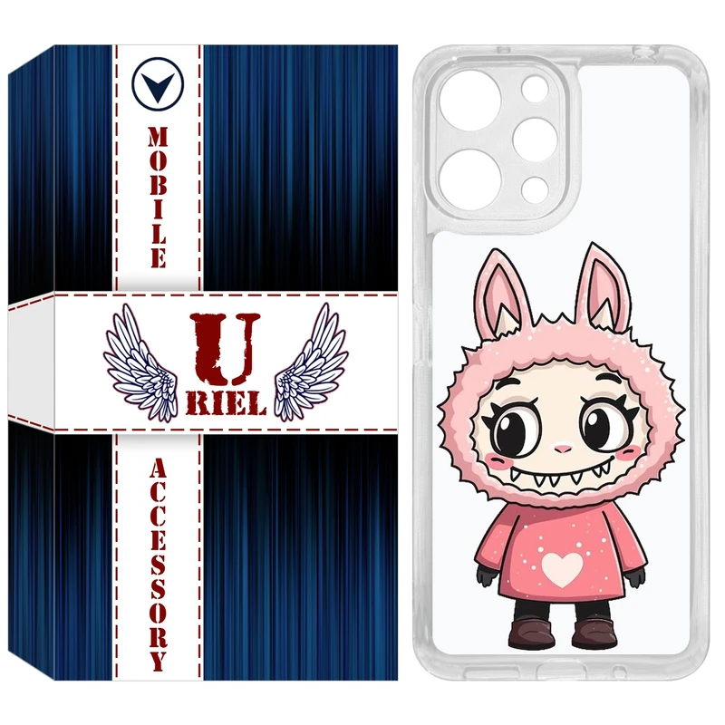 کاور یوریل مدل Clear کد 139 طرح لبوبو Labubu مناسب برای گوشی موبایل شیائومی Redmi 12 4G / 12 5G