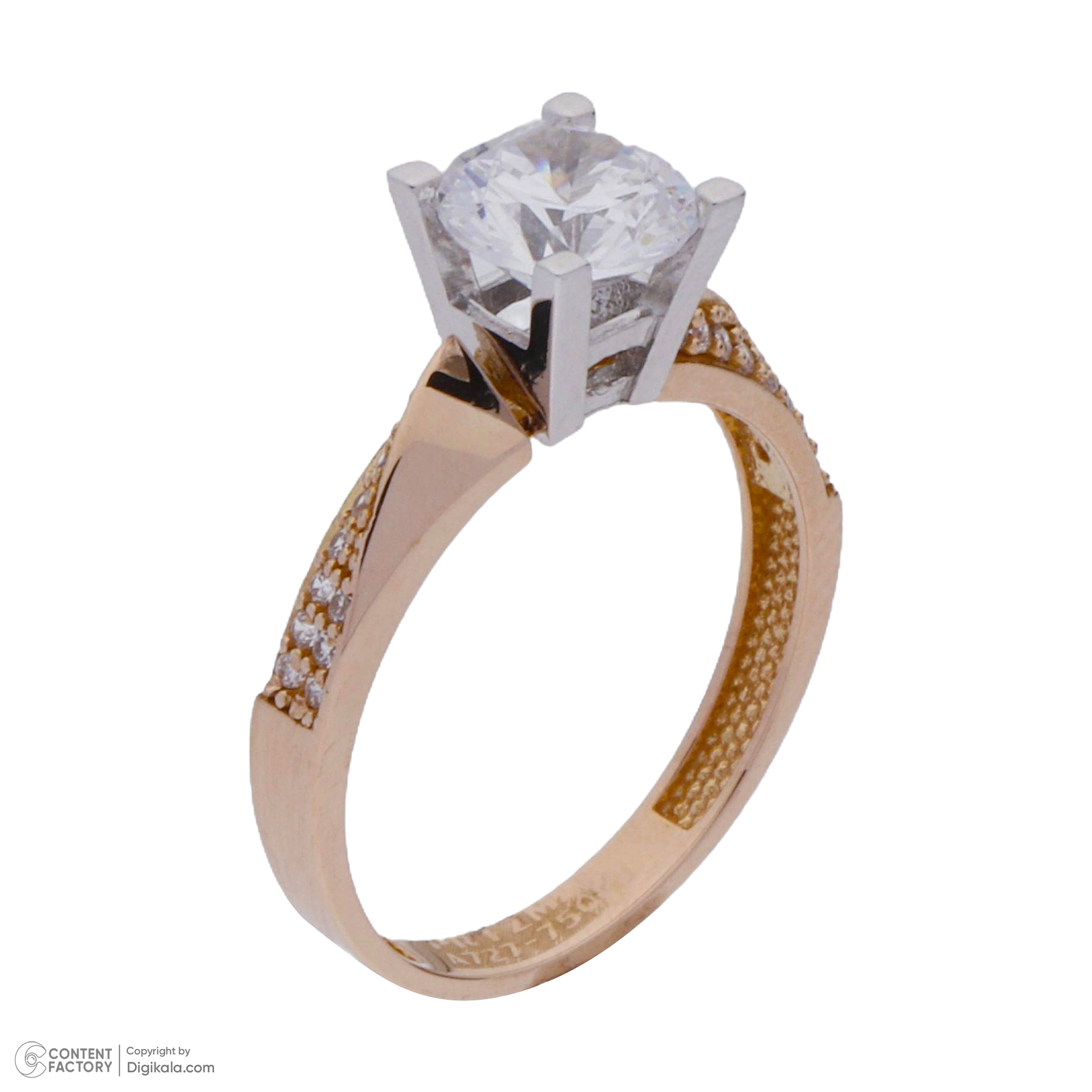 انگشتر طلا 18 عیار زنانه مایا ماهک مدل MR1106 طرح سولیتر