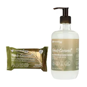 مایع دستشویی کرمی هندولوژی مدل نارگیل حجم 550 میلی لیتر به همراه صابون