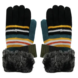 دستکش بافتنی زنانه مدل OF-LINE رنگ مشکی