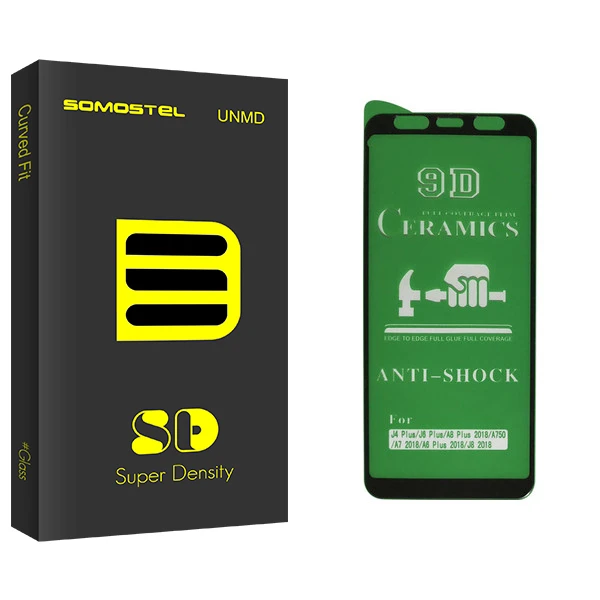 محافظ صفحه نمایش 9D سوماستل مدل SD Glass مناسب برای گوشی موبایل سامسونگ Galaxy J4 Plus/J6 Plus/A7 2018