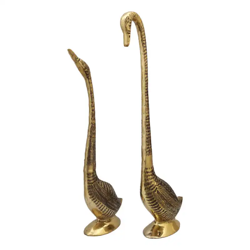 مجسمه برنزی مدل قو کد S-4207 مجموعه 2 عددی