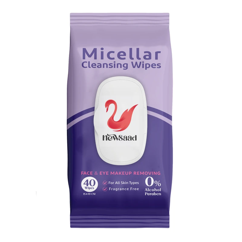 دستمال مرطوب نیوساد مدل میسلار بسته 40 عددی
