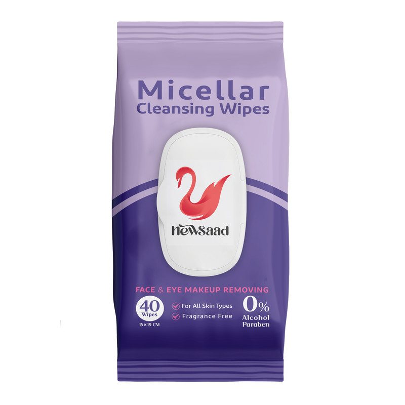 دستمال مرطوب نیوساد مدل میسلار بسته 40 عددی