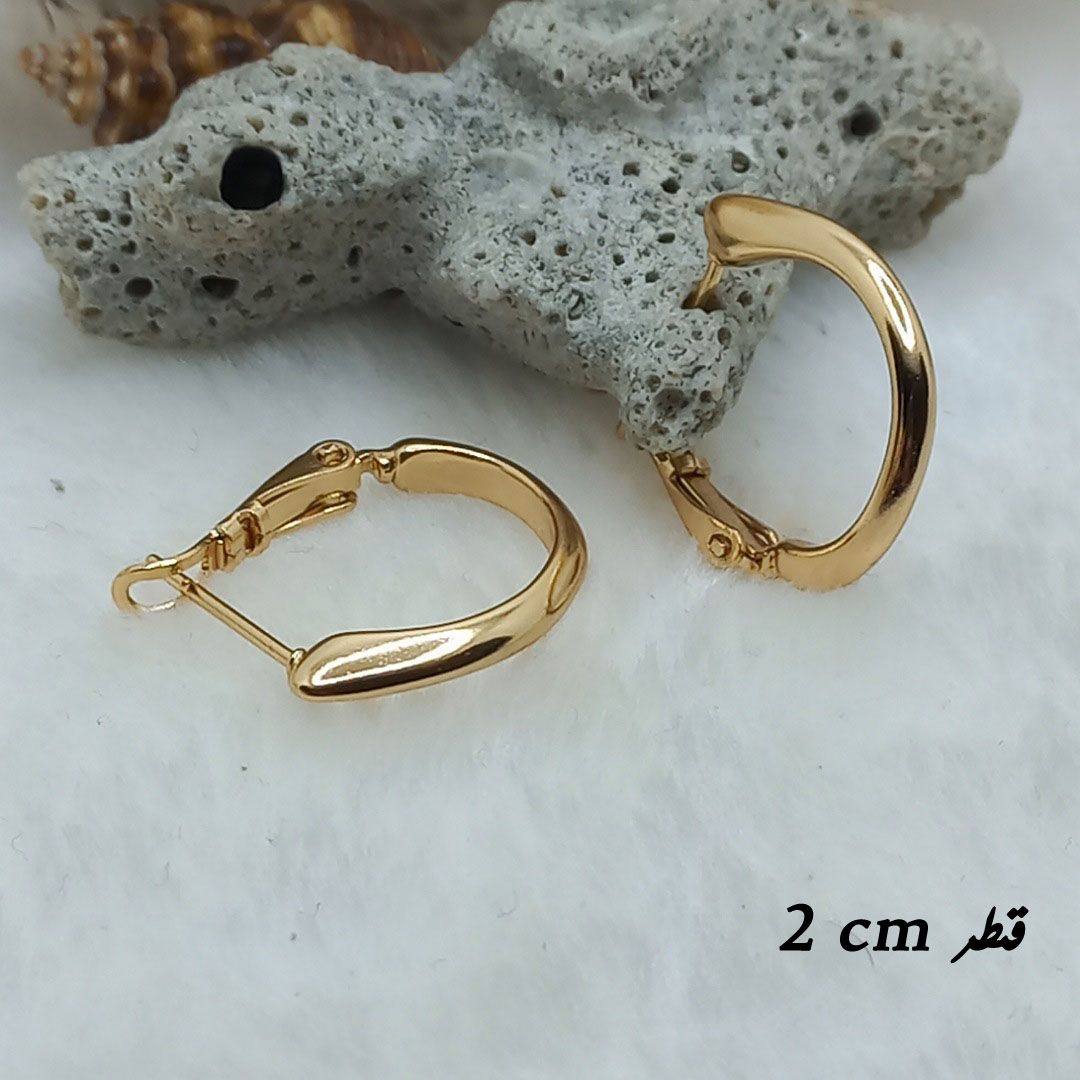 گوشواره زنانه ژوپینگ مدل رینگ کد NN 043  -  - 3