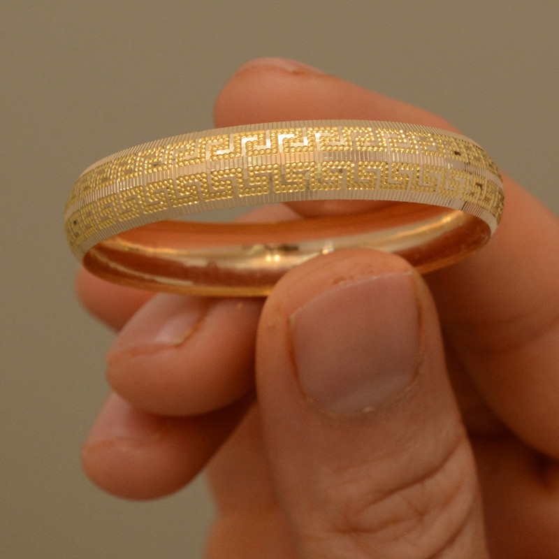 النگو طلا 18 عیار دخترانه طلای مستجابی مدل اسپرلوس کد 2