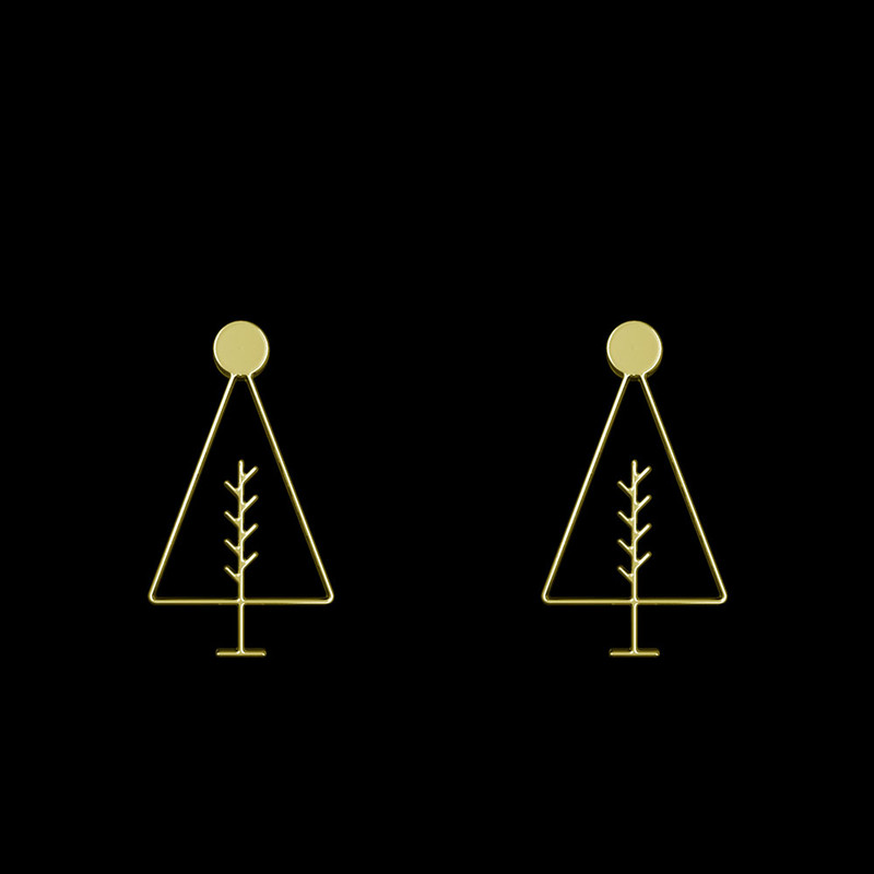 گوشواره طلا 18 عیار زنانه مدوپد مدل درخت کد GA1-15768