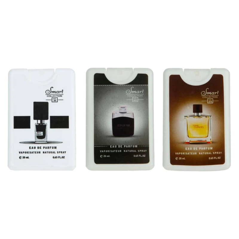 عطر جیبی اسمارت کالکشن مدل بلک افغان لجند تق هرمس حجم 20 میلی لیتر بسته 3 عددی