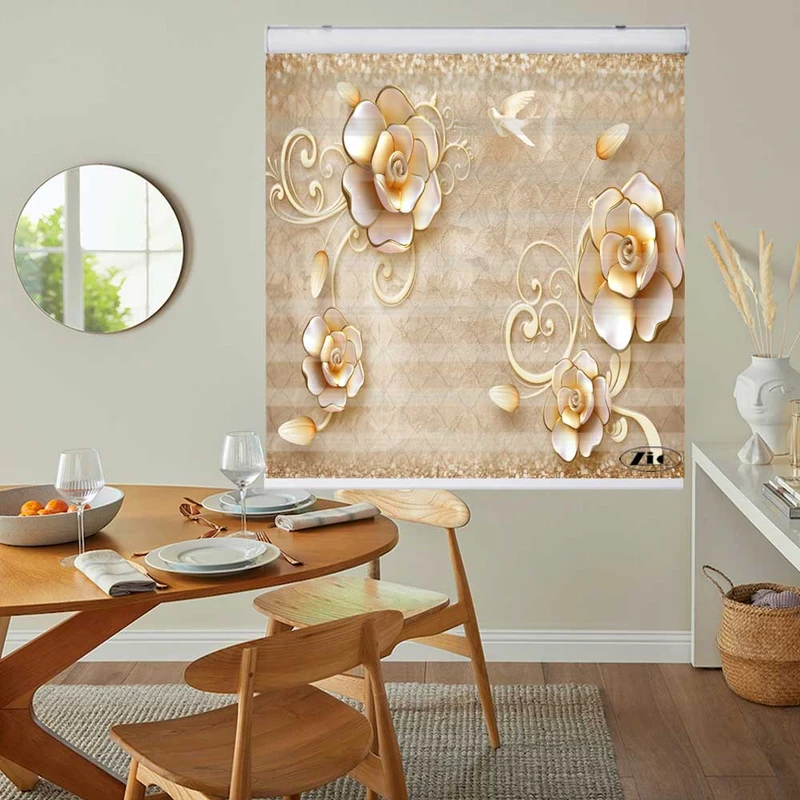 پرده زبرا زیو کد 3D1236 سایز 150x200 سانتی متر