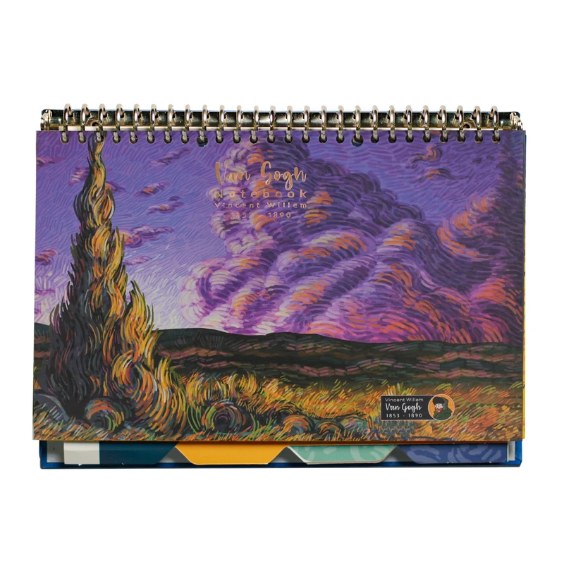 دفتر کلاسوری 100 برگ طرح ونگوگ مدل VR26-08