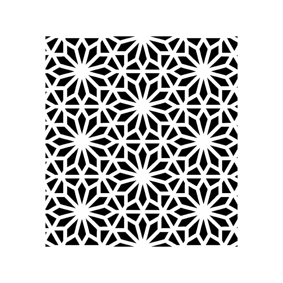 شابلون باتیس آرت طرح اسلیمی کد 026