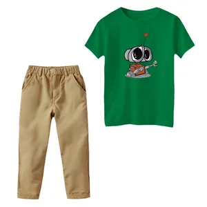 ست تی‌شرت و شلوار پسرانه مدل والی کد 5 رنگ سبز