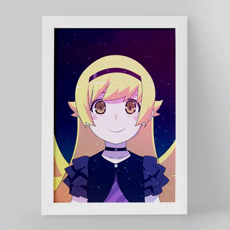 تابلو خندالو مدل شینوبو اوشینو انیمه مونوگاتاری کد 16193