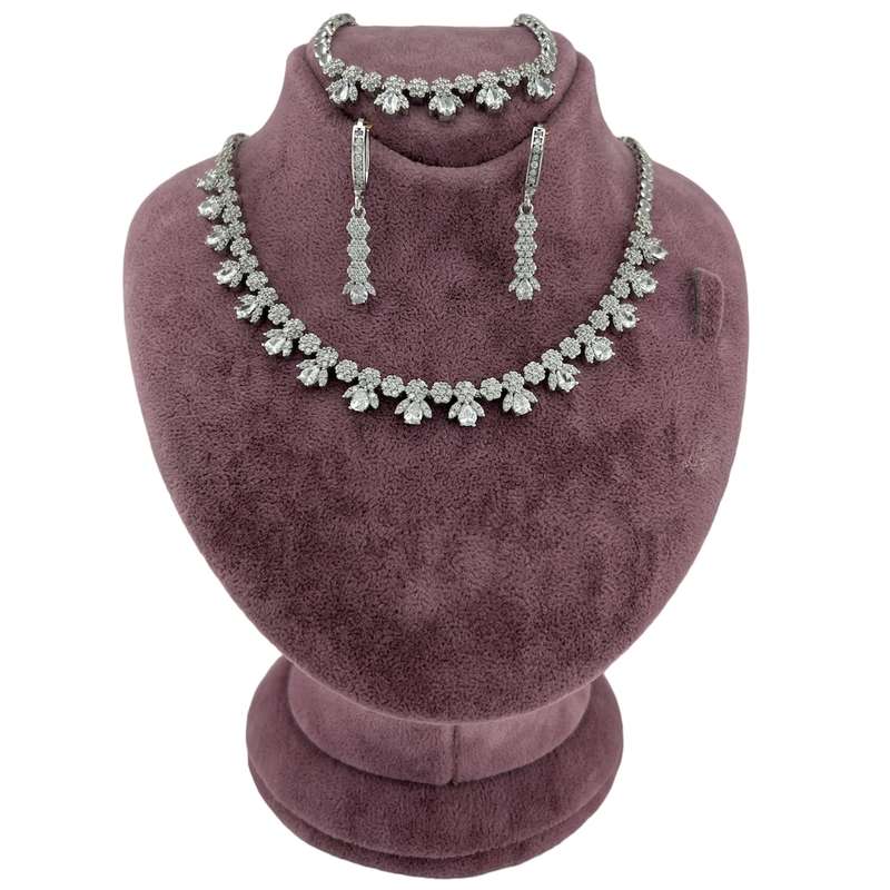 نیم ست نقره زنانه مدل زنجیری