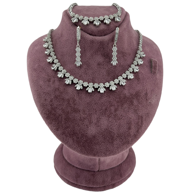 نیم ست نقره زنانه مدل زنجیری