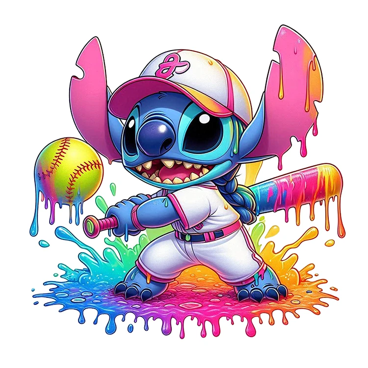 استیکر پارچه و لباس پاد آفرین مدل کارتونی استیچ کیوت بامزه کد S4005