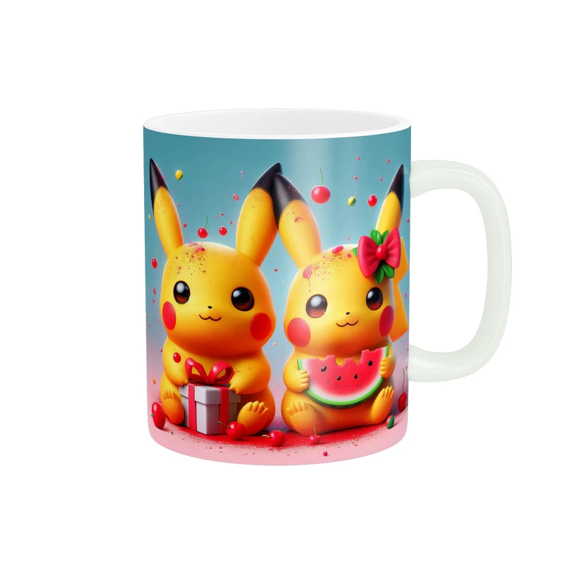 ماگ پاد آفرین طرح پیکاچو مدل هدیه خواهر و بردار کد 156