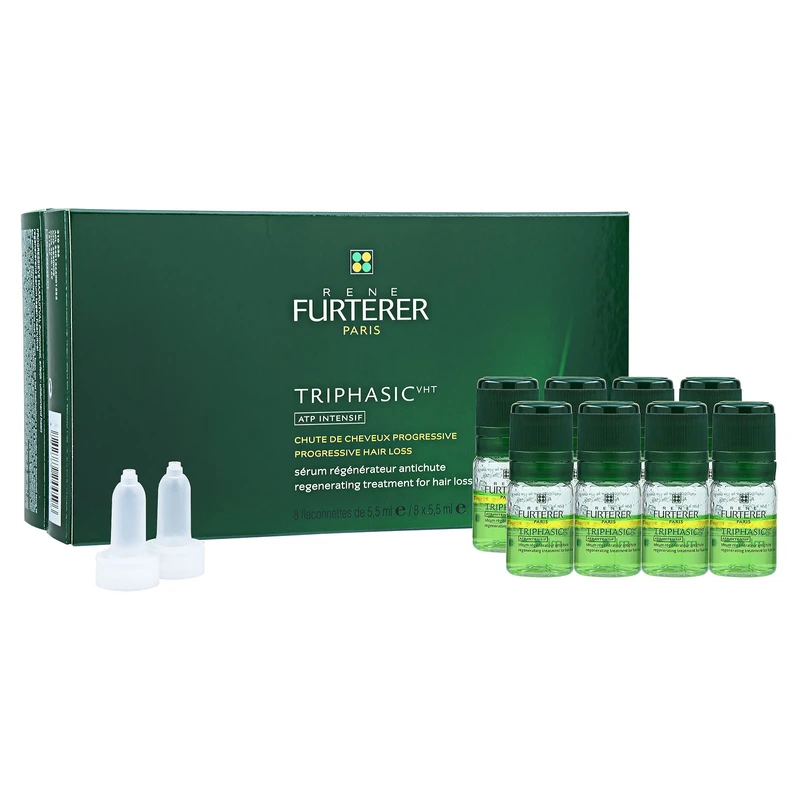 محلول ضد ریزش مو رنه فورترر مدل Triphasic ATP حجم 5.5 میلی لیتر بسته 8 عددی