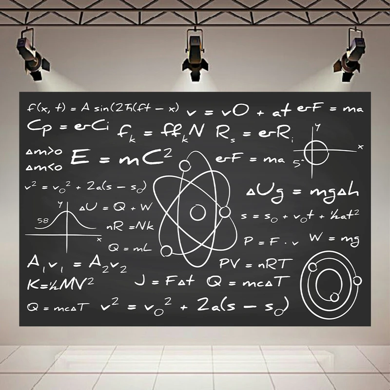 پوستر طرح تخته سیاه مدل فرمول فیزیک کد PD130136