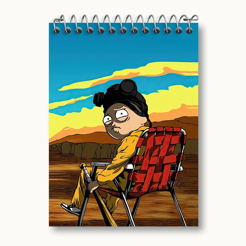 دفتر یادداشت 50 برگ خندالو مدل انیمیشن ریک و مورتی Rick and Mort کد 26382
