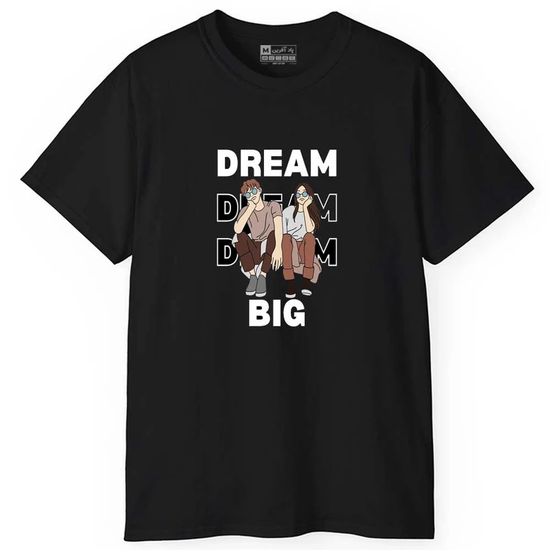 تی شرت آستین کوتاه مردانه پاد آفرین مدل اسپرت طرح نوشته دار رویای بزرگ کد 0758