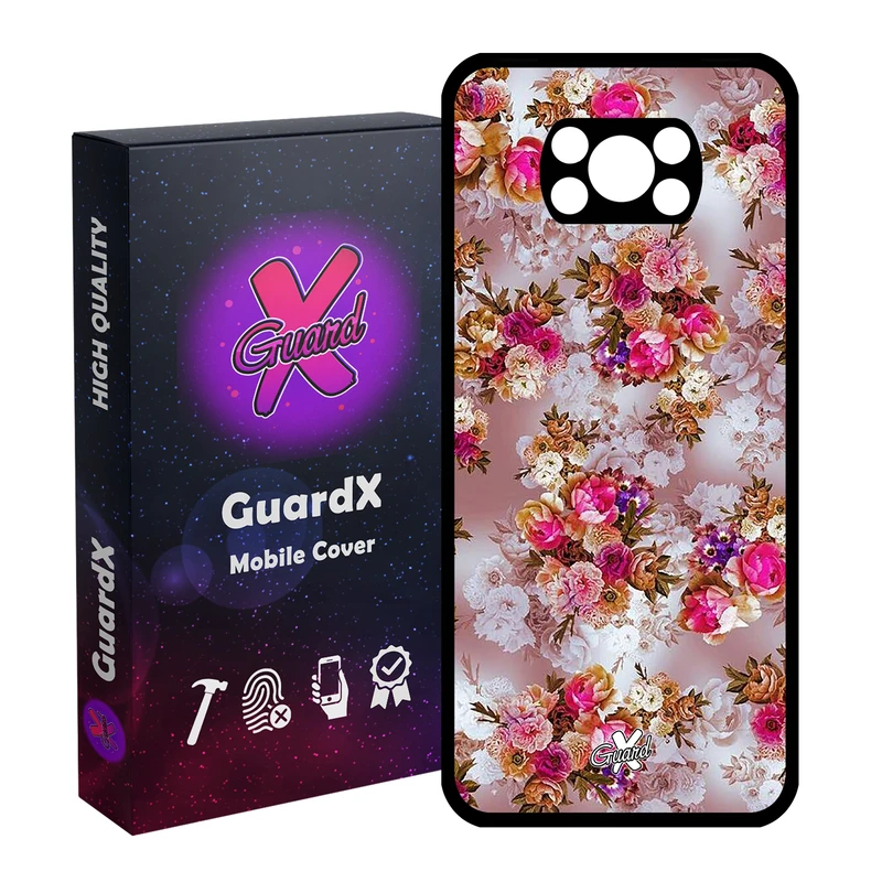 کاور گارد ایکس طرح گل مدل Glass10333 مناسب برای گوشی موبایل شیائومی Poco X3 Pro