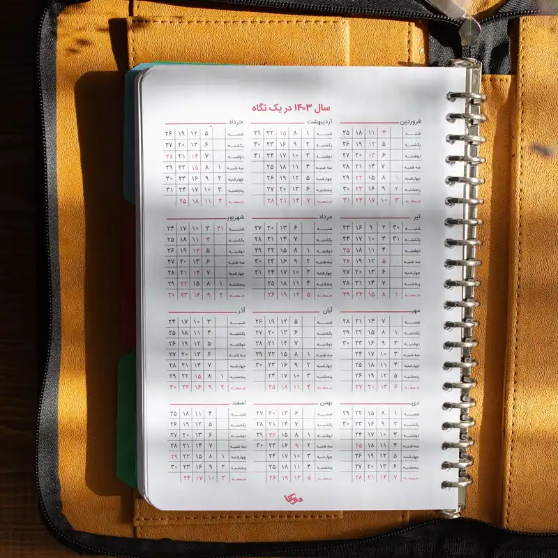 دفتر کلاسور 160 برگ دوکادفتر مدل 20 حلقه طرح کروکدیل کد 160-644