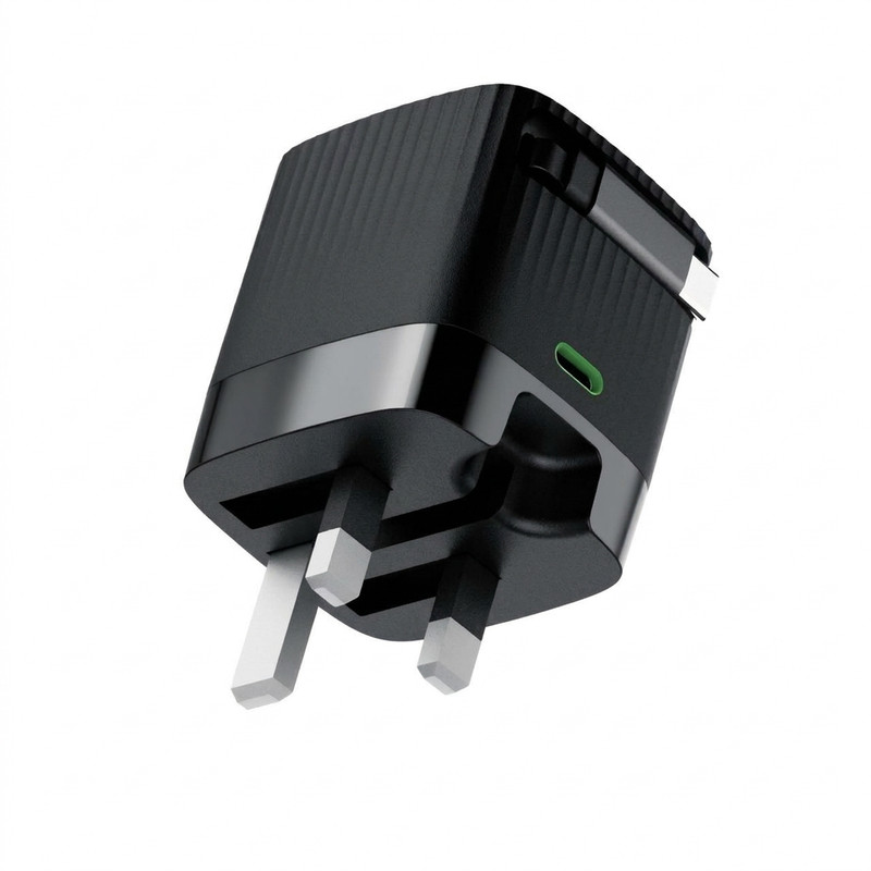 شارژر دیواری 65 وات باخروجی 45 وات +20 وات دارای 2 پورت برند گرین لاین مدل GL-GAN2  به همراه کابل USB-C به طول 0.7 متر