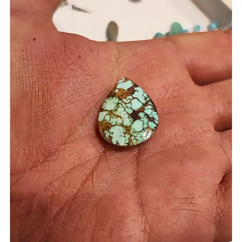 نگین فیروزه مدل اصل نیشابور NC-296 اشکی