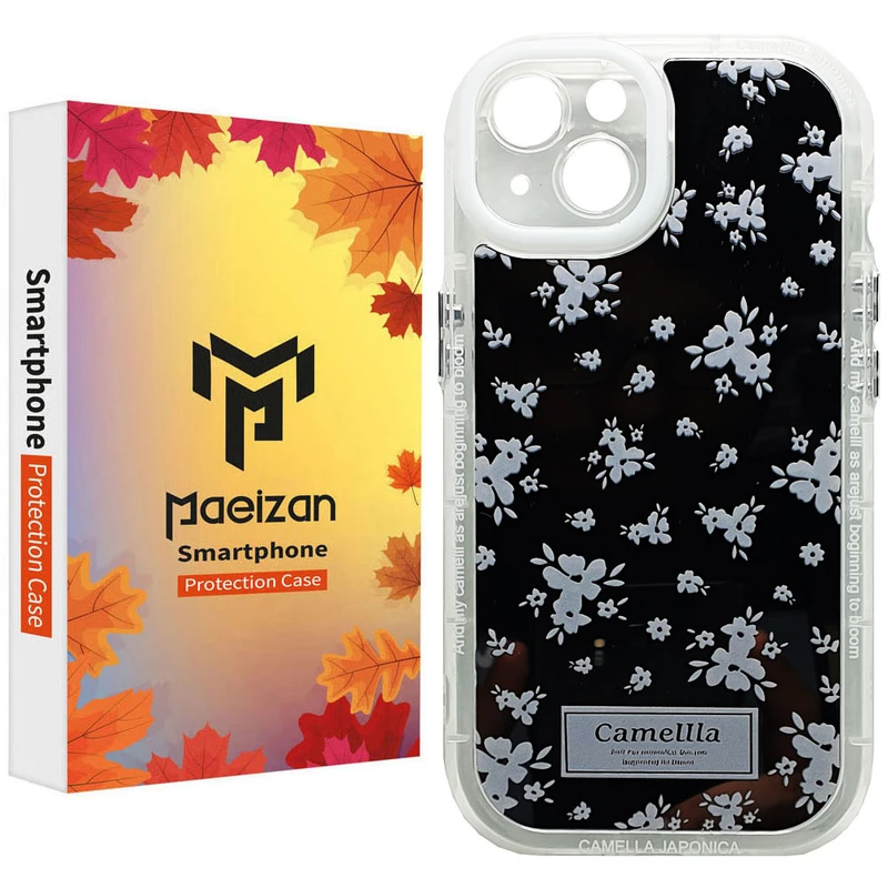 کاور پاییزان مدل گل کاملیا طرح لاکچری مناسب برای گوشی موبایل اپل IPhone 13 / 14 