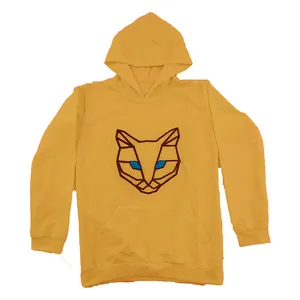 هودی زنانه مدل گربه رنگ زرد