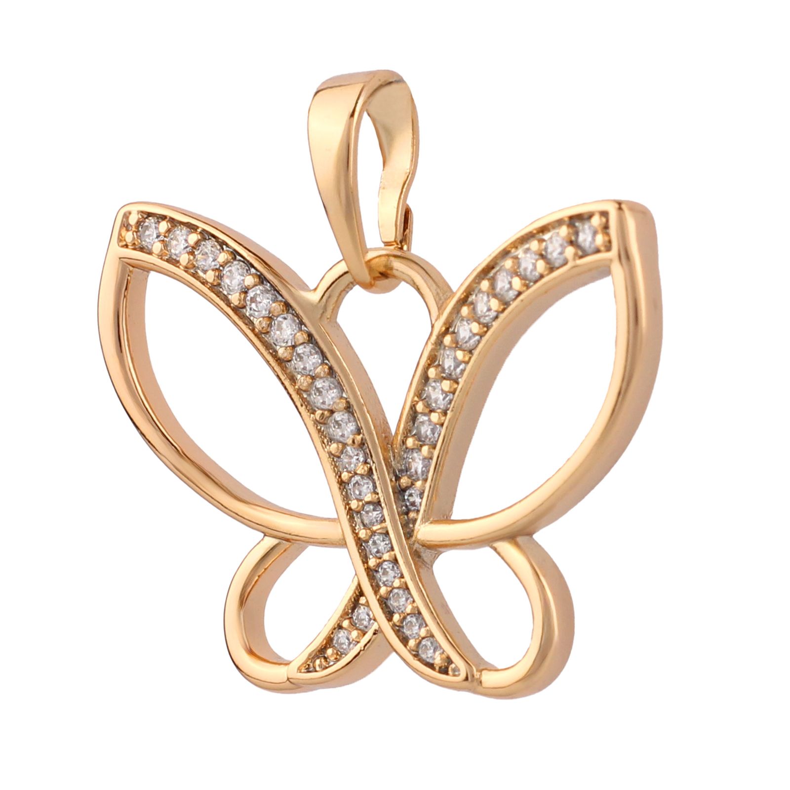 آویز گردنبند زنانه ژوپینگ مدل پروانه کد TP-322 -  - 1