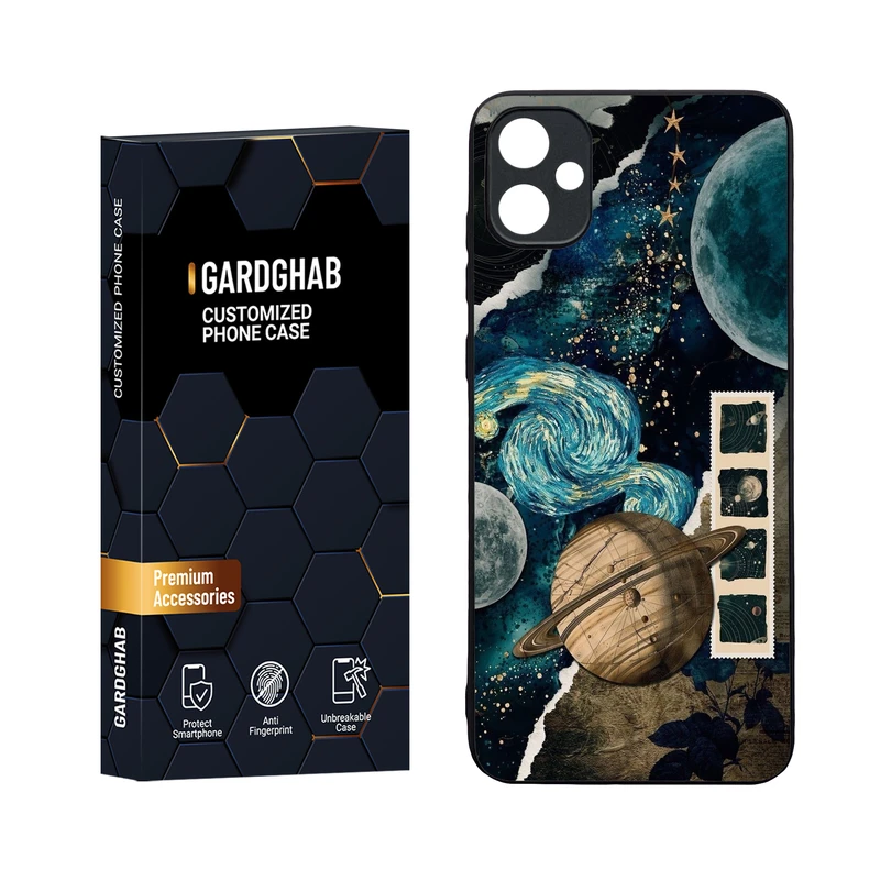 کاور گارد قاب مدل دورژله ای پشت گلس هنری مناسب برای گوشی موبایل سامسونگ Galaxy A05