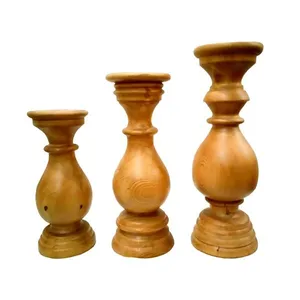 جاشمعی چوبی مدل c 90 بسته 3 عددی