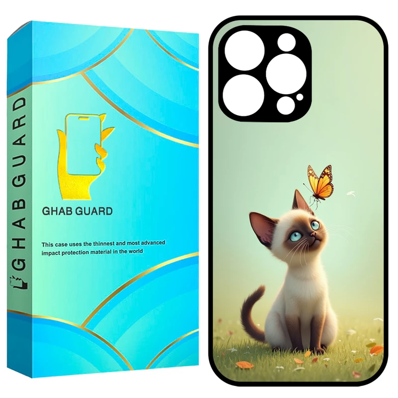 کاور قاب گارد طرح گربه مدل GCHP16P مناسب برای گوشی موبایل اپل iPhone 16 Pro