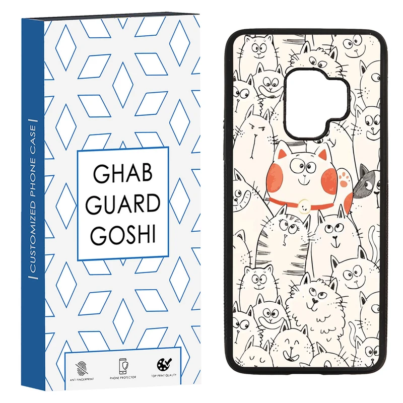 کاور قاب گارد گوشی طرح گربه کد TPU-024 مناسب برای گوشی موبایل سامسونگ Galaxy S9