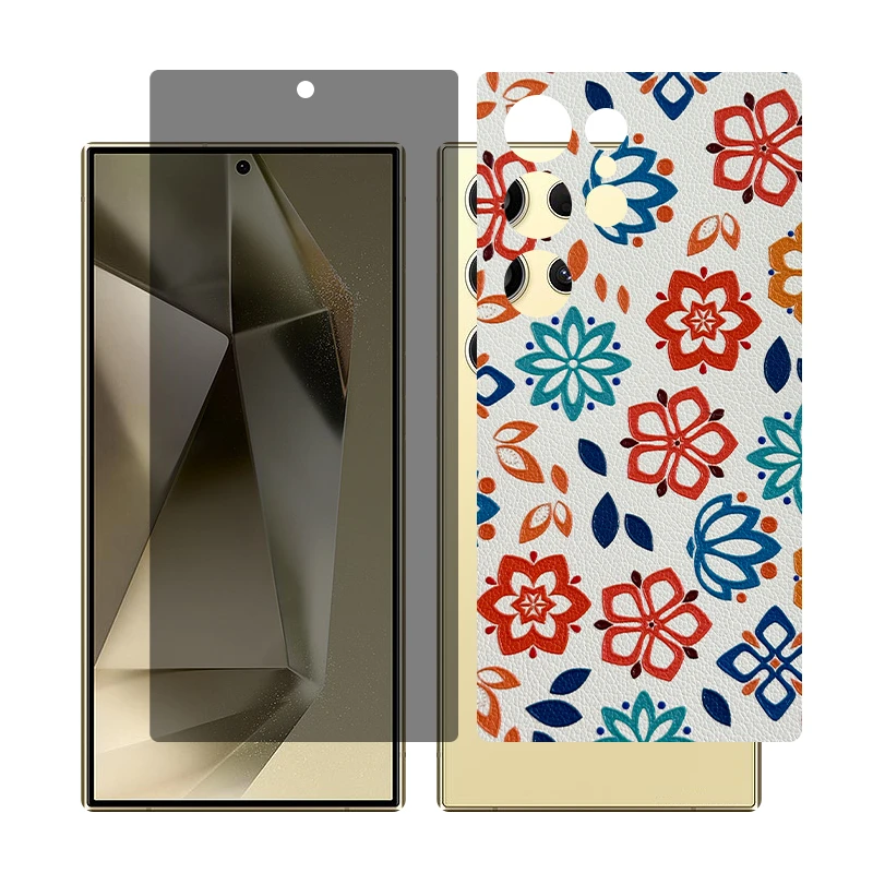 محافظ صفحه نمایش حریم شخصی گلس مدل Together مناسب برای گوشی موبایل سامسونگ Galaxy S22 Ultra به همراه برچسب پوششی پشت گوشی
