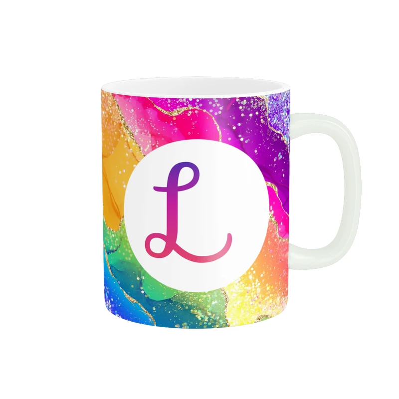 ماگ پاد آفرین مدل اسم شخصی فانتزی طرح اول اسم حرف L کد p11285
