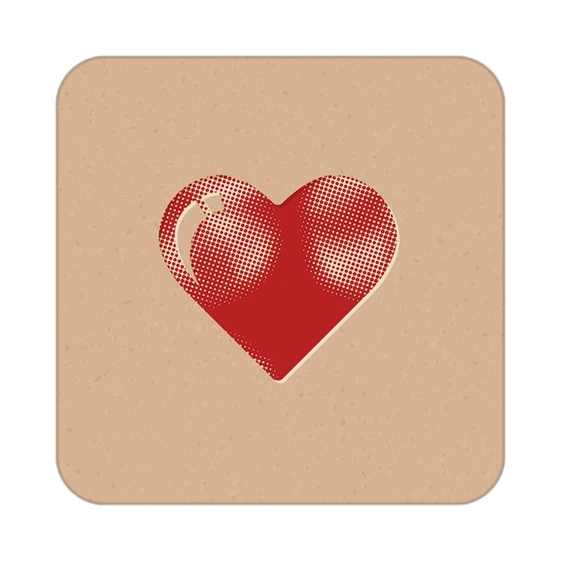 زیر لیوانی کاکتی طرح عاشقانه مدل mp38551